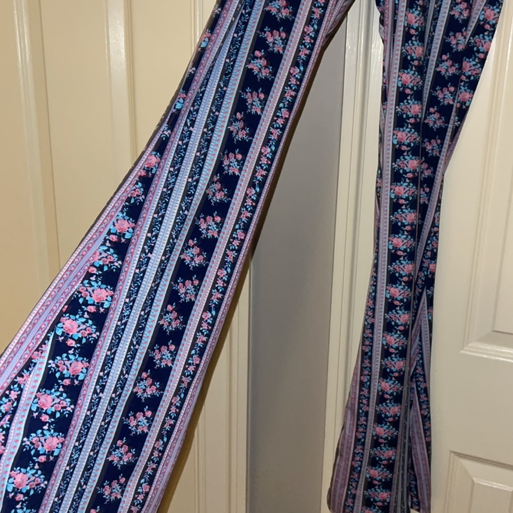 Floral flare pants